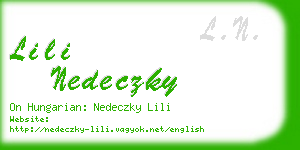 lili nedeczky business card